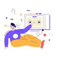 Check this flat illustration of saxophonist vector