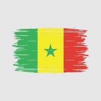 cepillo de la bandera de senegal vector