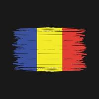 Romania Flag Brush vector