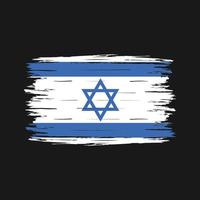 cepillo de bandera de israel vector