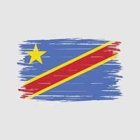 Republic Congo Flag Brush vector