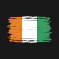 Ivory Coast Flag Brush vector