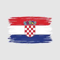 cepillo de bandera de croacia vector