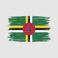 Dominica Flag Brush vector