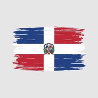 pincel de bandera de república dominicana vector