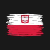 pincel de bandera de polonia vector