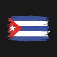 cepillo de bandera de cuba vector