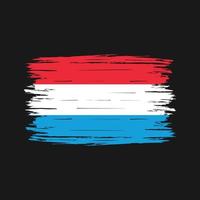 cepillo de bandera de luxemburgo vector