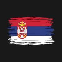 Serbia Flag Brush vector