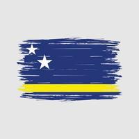 Curacao Flag Brush vector