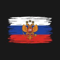 cepillo de bandera de rusia vector