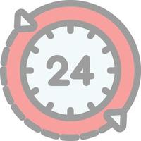 24 Hours Vector Icon Design