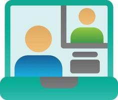 Online Meeting Vector Icon Design