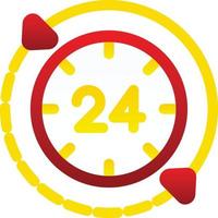 24 Hours Vector Icon Design