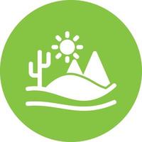 Desert Landscape Filled Icon vector