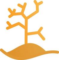 Dry Tree Filled Icon vector