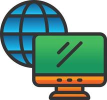 Remote Working Vector Icon Design