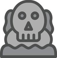 Skull Island Vector Icon Design