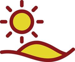 diseño de icono de vector de sol