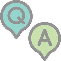 Question and Answer Vector Icon Design