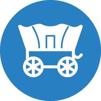 Desert Carriage Filled Icon vector