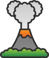 Volcano Vector Icon Design