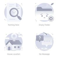 Flat Icons of Data Storage vector