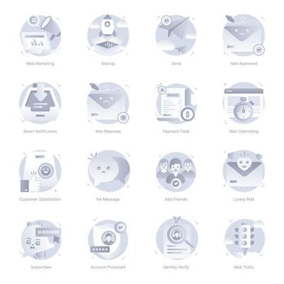 Flat Icons of Business, Web and Apps