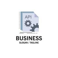 Api app coding developer software Flat Color Icon Vector