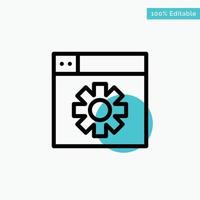 Web Design Setting turquoise highlight circle point Vector icon