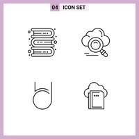 4 Creative Icons Modern Signs and Symbols of books bit deal learning data crypto Editable Vector Design Elements