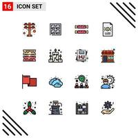 16 iconos creativos signos y símbolos modernos de tarjetas de computadora economía de finanzas de pascua elementos de diseño de vectores creativos editables