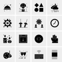 16 iconos universales de negocios vector ilustración de icono creativo para usar en proyectos relacionados con la web y dispositivos móviles