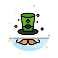 Hat Cap Ireland Abstract Flat Color Icon Template vector