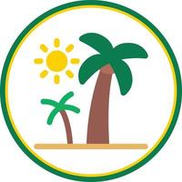 Palm Trees Filled Icon vector