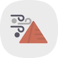 Desert Sandstorm Filled Icon vector