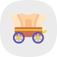 Desert Carriage Filled Icon vector