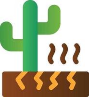 Desert Hot Weather Filled Icon vector