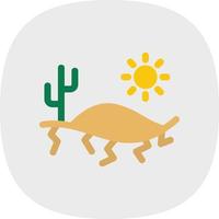 icono lleno de calor del desierto vector