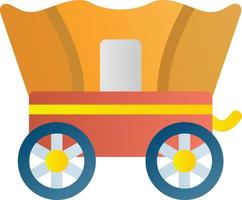 Desert Carriage Filled Icon vector