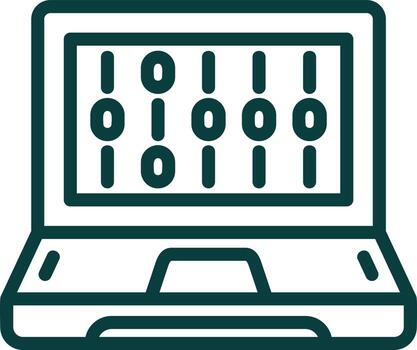 diseño de icono de vector de código binario