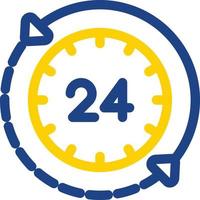 24 Hours Vector Icon Design