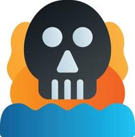 icono lleno de isla calavera vector