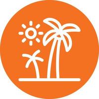 Palm Trees Filled Icon vector