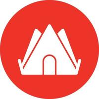 Desert Camp Filled Icon vector