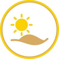 Sun Filled Icon vector