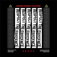 urban street wear abstract design ilustration vector