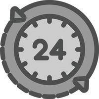 24 Hours Vector Icon Design