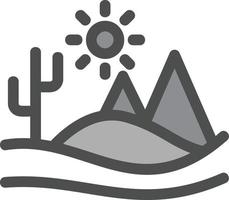 Desert Landscape Vector Icon Design