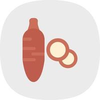 icono lleno de yuca vector